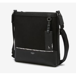 [헤지스ACC] 블랙 나일론 혼방 체크라인 크로스백 HJBA4F061BK