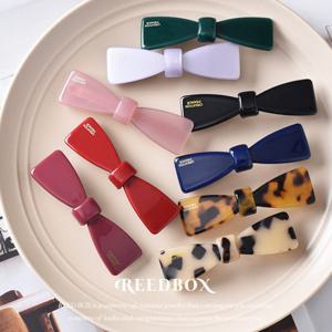 [리드박스] 엘리 리본 셀룰로오스 프랑스 옆머리핀 자동 헤어핀