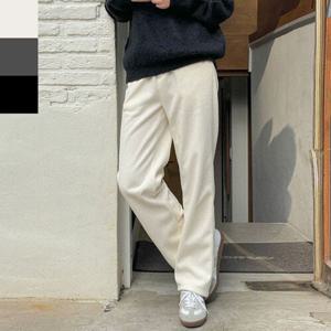 [아이에스이랩]기모  와이드 슬랙스 팬츠 온장고 바지 I4PM074