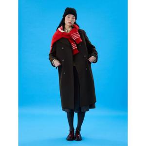 [빈폴레이디스] 울 혼방 롱 피코트 브라운 (BF4X30E01D)