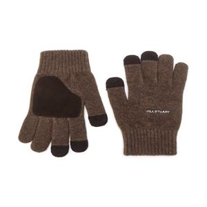 [질스튜어트]브라운 로고자수 울캐시미어혼방 스마트터치 남자장갑 JUGV4F703 W2