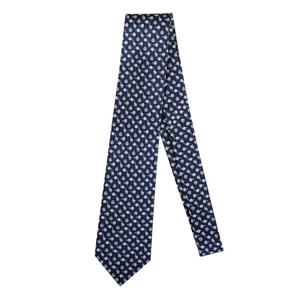 페라가모 사바나 프린트 실크 넥타이 757585
