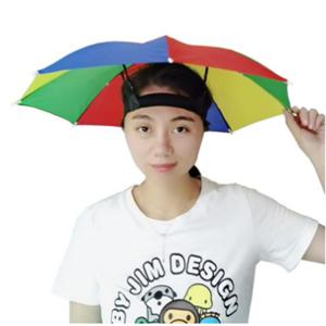인싸템 머리에 쓰는 우산 모자 햇빛가리개 무지개 낚시