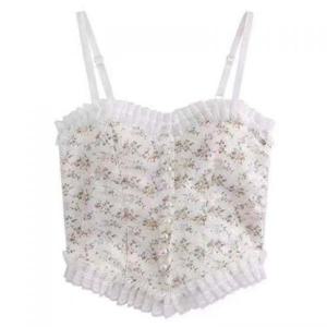 [131000046] 프릴 크롭탑 캐미솔 나시 티숙 나시 런닝 여성 여