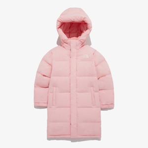 노스페이스 키즈 점퍼 NJ1DQ63U 핑크 익스플로링 하이브리드 다운 코트 롱