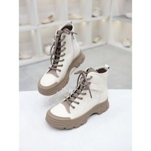 [코디엘루]소가죽 레이스업 통굽 워커 앵클 부츠 5cm CDSP100348