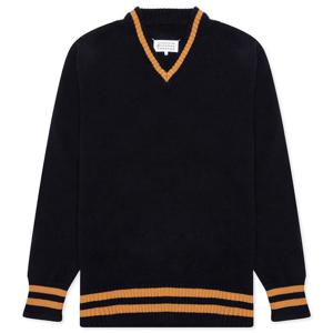 스티치 패치 울 니트 네이비 S50HA1027 S17834 511F