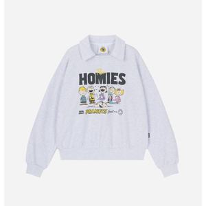 [클라이드]여성 2컬러 스누피 친구들 카라 맨투맨 티셔츠 (FPATS676F)