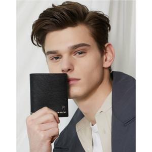 [닥스ACC][선물포장/쇼핑백동봉]블랙 체크 라인 포인트 중지갑 DBWA3E622BK