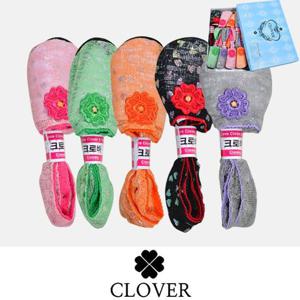 세련된 하트펄 꽃자수 포인트 숙녀 덧신 0548re