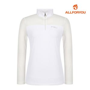 [올포유] 여성 메쉬 패치 반집업 티셔츠 AWTHL3161-100_G