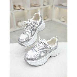 [코디엘루]메탈릭 여성 캐주얼 어글리 스니커즈 6cm CDSP500667