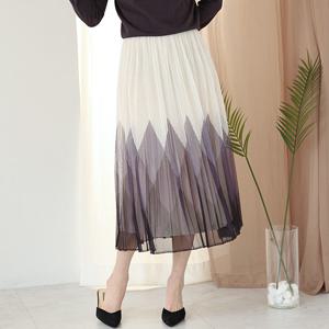 [웬디즈갤러리]그라데이션 샤 플리츠 스커트 RSK101