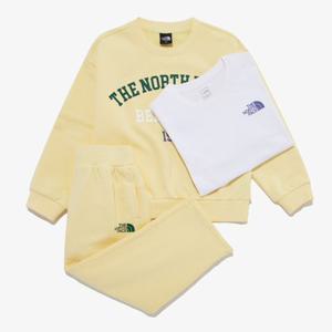 노스페이스키즈 NM5MR03V 옐로우 스쿨데이 3PCS 세트