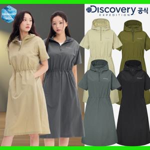 디스커버리 25SS프레시벤트 우먼스 폴튼 경량 후드형 우븐 원피스 DWOP95053-JDGS