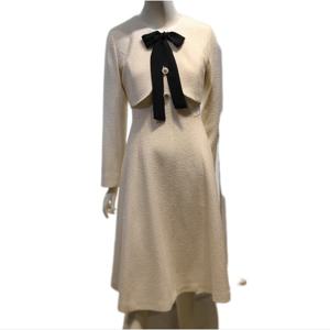 [숲]볼레로형 핏 앤 플레어 배색타이 원피스(SB2OPM3)