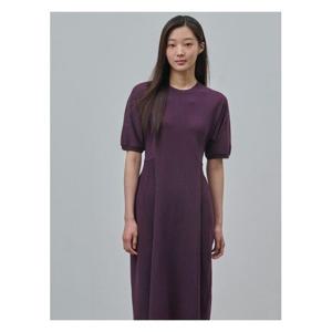 [빈폴레이디스]라운드넥 루즈핏 니트 원피스 - 퍼플 (BF455UC02U