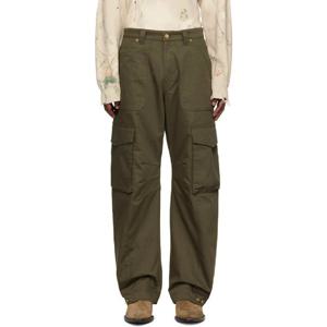 Golden Goose 카고팬츠 카키 와이드 핏 카고 팬츠 242264M188002