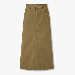 [지컷]세미 A라인 데님 스커트[7255355104]