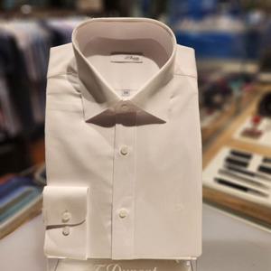 듀퐁셔츠 SE5FM21LS315SWH 컴포터블 구김이 적은 레이온 도비 화이트 슬림 핏 셔츠