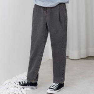 HSSG WJ2-2D 남자 핀턱 오버핏 배기 청바지 그레이 핀턱바지 오버핏바지 배기바지 배기청바지