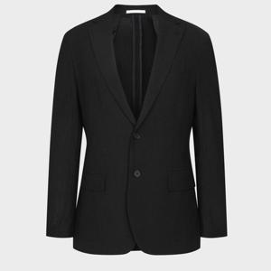 [본(정장)]S/S 블랙 체크매쉬 캐주얼 여름 기본 콤비자켓  BN4MEA265