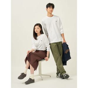 [빈폴멘] [Essential] 남녀공용 수피마코튼 라운드넥 티셔츠 - 화이트 (BC5741E021)