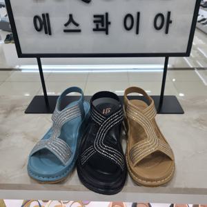 [에스콰이아][모다아울렛]에스콰이아 여성4cm통굽새들 PFEMSD628