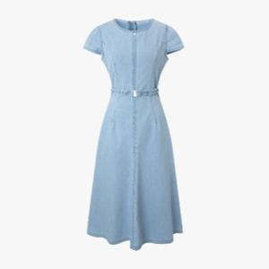 플레어 데님 원피스 ITP6DOP740