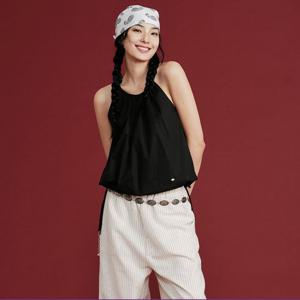 [플랙진]여성 볼륨 슬리브리스 나시 티셔츠 (PWTI2SVL34W)