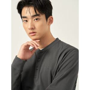 [빈폴멘] 피케 헨리넥 긴소매 티셔츠 - 카키 (BC5841C04H)