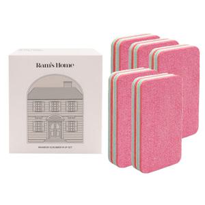 람스홈 12겹 뜯어쓰는 레인보우 블럭 멀티 수세미 (M) 5개입 선물세트 [2세트 출고]