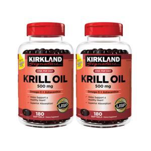커클랜드 시그니처 크릴오일 500mg 180캡슐 x2개