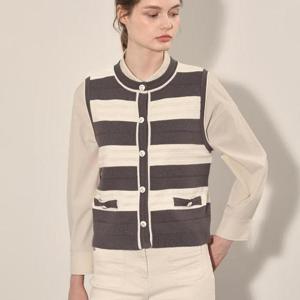 올리비아로렌 H 스트라이프 베스트 VOCBN4W9111