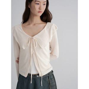 (165841DY20) [에잇세컨즈] 와이드넥 세일러 칼라 카디건  아이보리