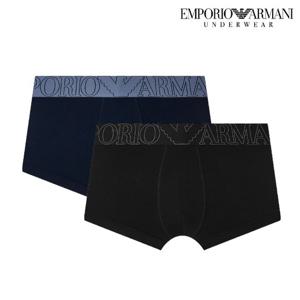 [엠포리오 아르마니 언더웨어][선물포장]메가로고 밴드 코튼 드로즈세트(0815312015-16)