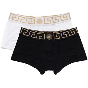 베르사체 25FW 블랙 화이트 그레카 보더 트렁크 2팩 AU10181 1A10011 A83K