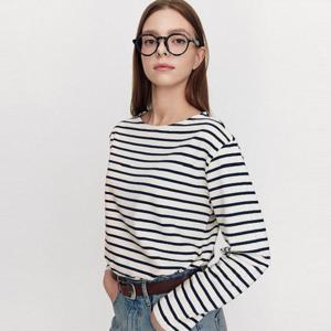 [지오다노] 여성 보트넥 스트라이프 긴팔 티셔츠 325904