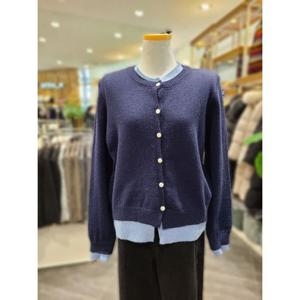 [플라스틱아일랜드]MARIO플라스틱아일랜드 배색레이어드가디건 PQ7XD010