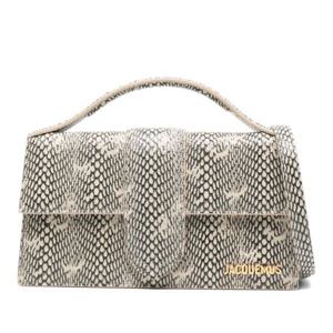 자크뮈스 르 그랑 밤비노 코브라 엠보스드 토트백 BAW00007AC05