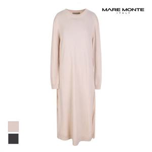 [마레몬떼]MARIO라운드넥 뒷플리츠 니트 롱원피스_M21OMKT66P0