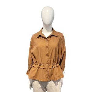 [페이지플린]카라넥 허리셔링스트링 블라우스F5CBL004A