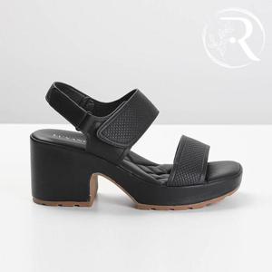 [디자이어로즈] 여자 블랙 샌들 가보시 통굽 샌들힐