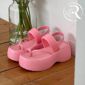 [디자이어로즈] 여름 가보시 통굽 쪼리샌들 7cm