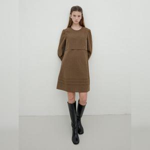 [올리브데올리브]체크 뷔스티에 레이어드 원피스 셋업 OE5AO833