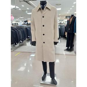 바쏘옴므 세이브존05 베이지울혼방핸드메이드오버핏롱코트 WSY4CJ23ABG