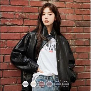 [지오다노]여성 가을 루즈핏 간절기 그래픽 라운드 긴팔 티셔츠 395914