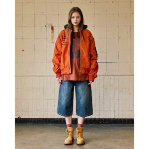 [지프] 카본 코팅 MA-1 레이어드 왁스 패딩 항공 자켓 점퍼 JQ3JPU252