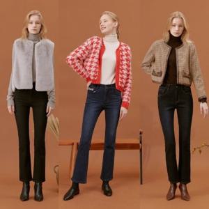 [뱅뱅][뱅뱅]여성  라이크라 이중직 웜 기모 데님팬츠 3종_63810