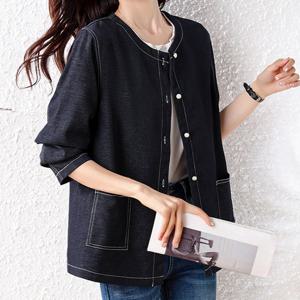 [블랙퀸] 페미닌 빅사이즈 데님 자켓 blk004047